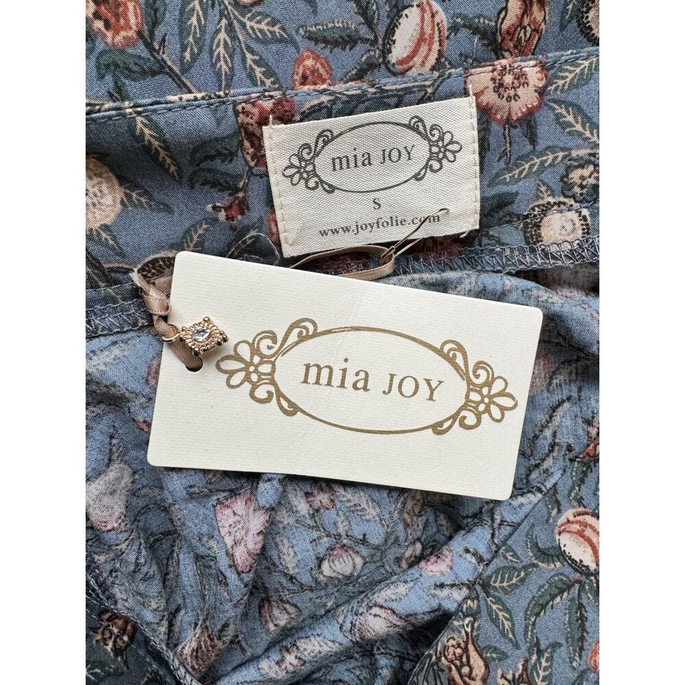 NWT Joyfolie Mia Joy Cala Maxi Skirt Teal Vine Print Size Small - Picture 7 of 8